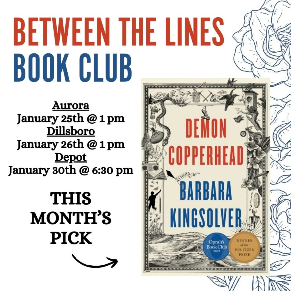 Between the Lines reads Demon Copperhead