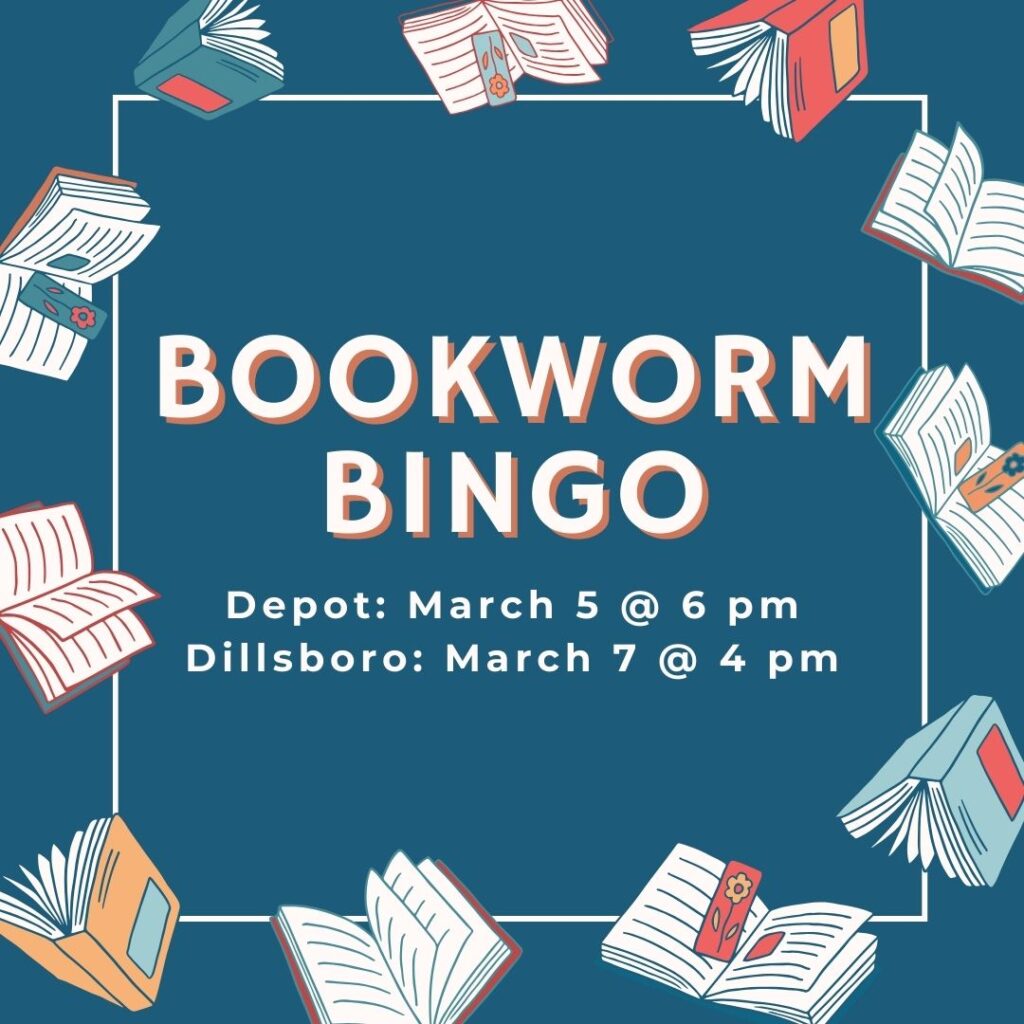 Bookworm Bingo at the Library this March