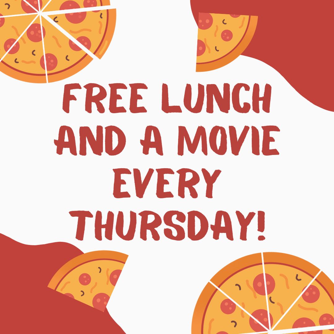 Free lunch and a movie every Thursday at the Depot. Click for more information.