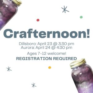 Crafternoons meets this April
