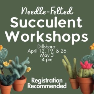 Succulent Felting workshops starting in April